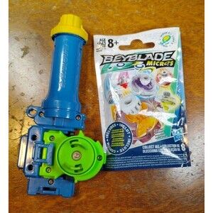 Blue Yellow Launcher Grip Beyblade Hasbro Metal Fusion *READ DESC* No Pull Strip